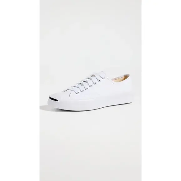 NWT Converse Jack Purcell Canvas Unisex Sneakers White/White/Black 8.5W/7M